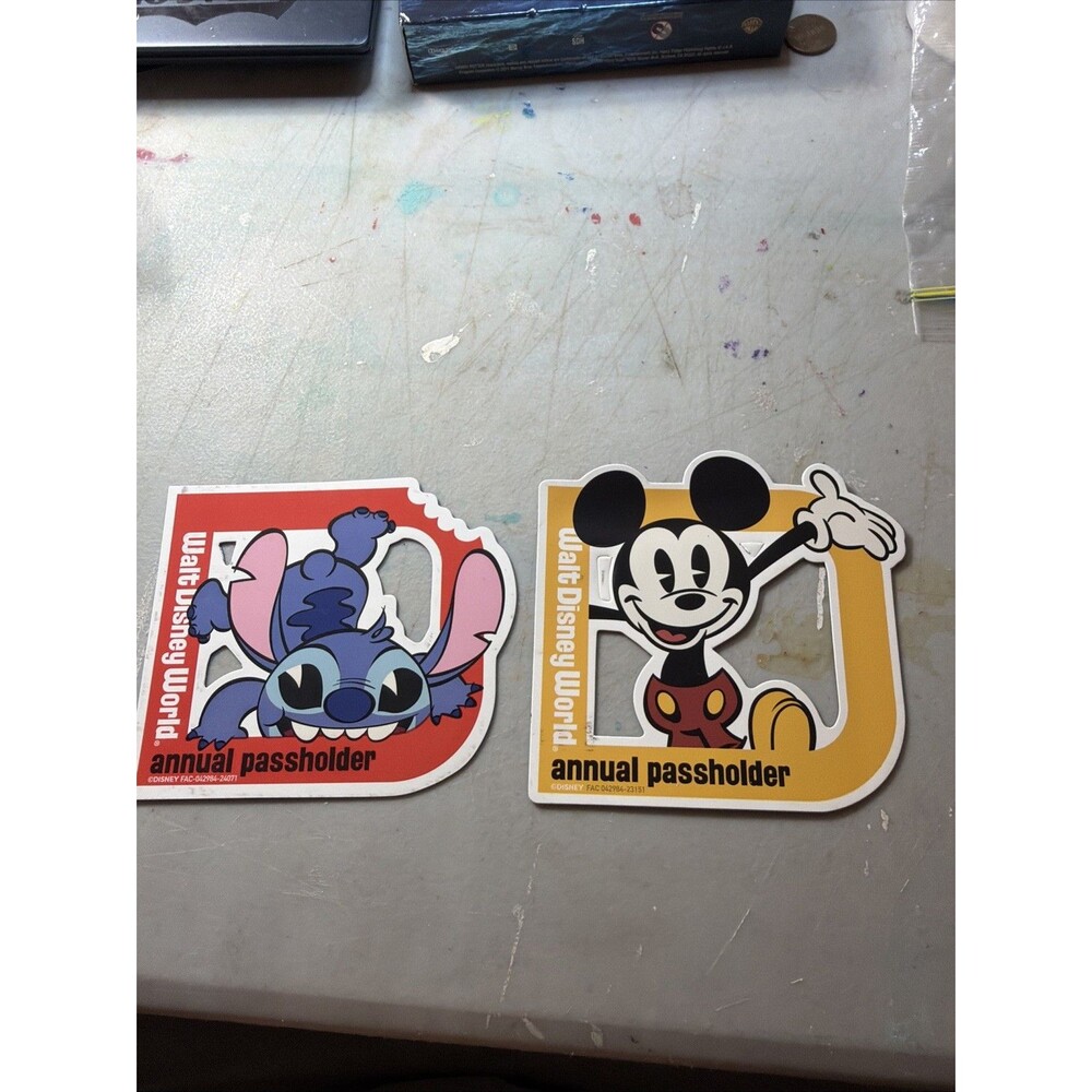Lot of 2 Walt Disney World Annual Passholder Magnets